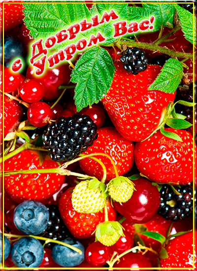 открытка с добрым утром ягоды